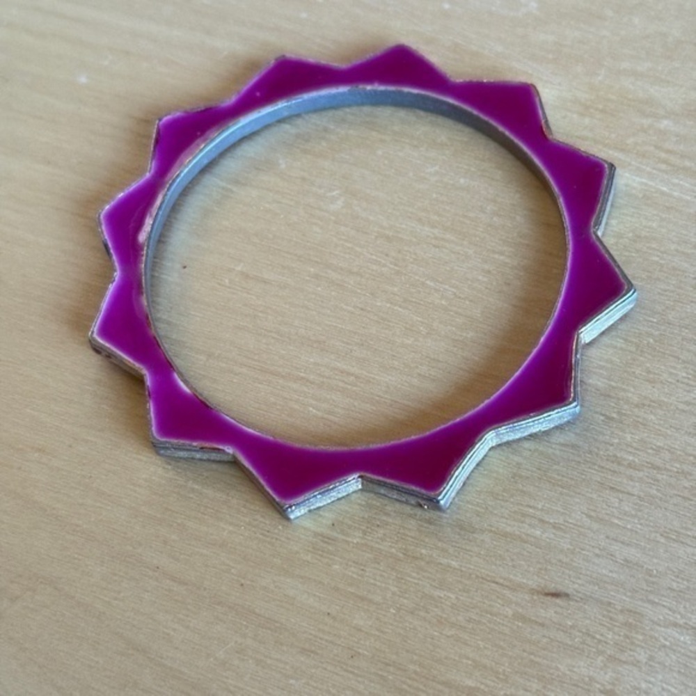 Purple Star-Shaped Bangle Bracelet